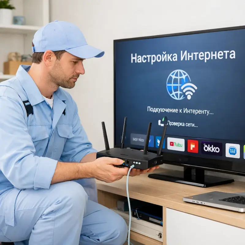 Настройка интернета на телевизоре в Калуге