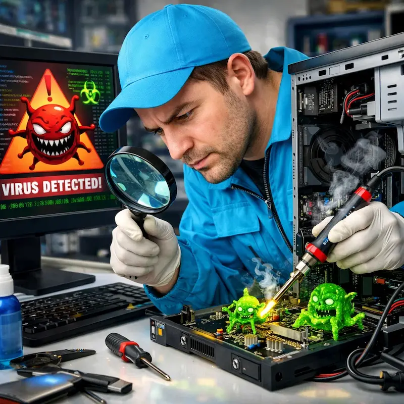 Вылечить компьютерный вирус в Калуге